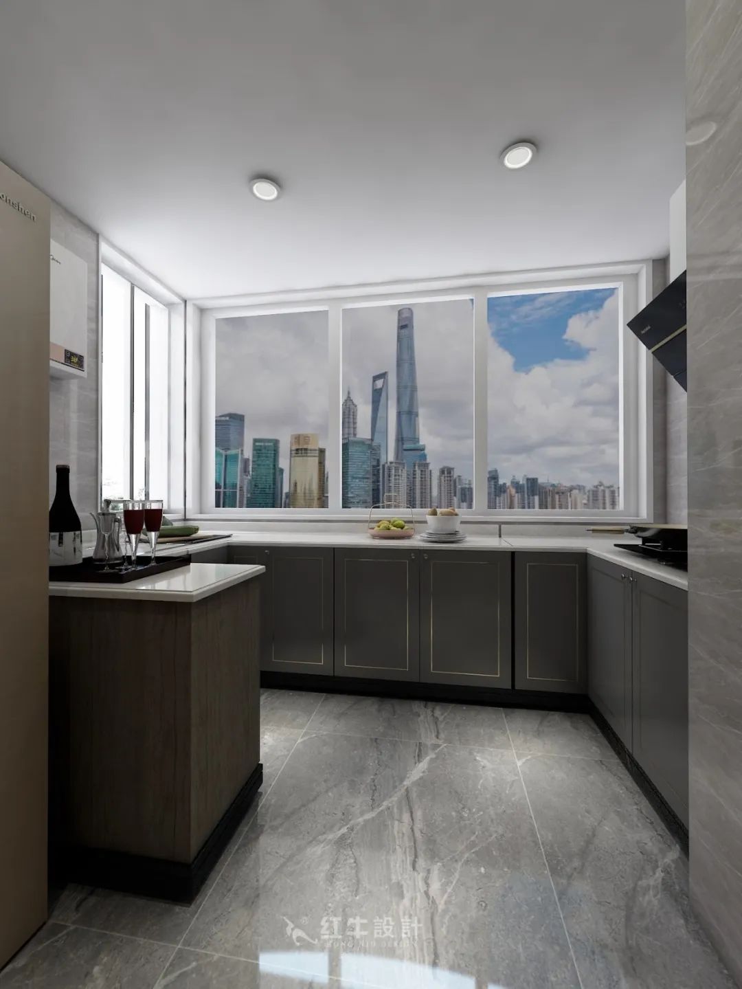 熊皓宇_同曦国际广场140㎡轻奢风格--改善性住房应该这样设计08厨房设计